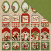 FabScraps - Christmas Memories Collection - 12 x 12 Double Sided Paper - Christmas Tags