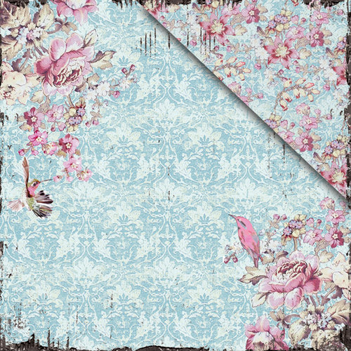 FabScraps - Vintage Elegance Collection - 12 x 12 Double Sided Paper - Fascination