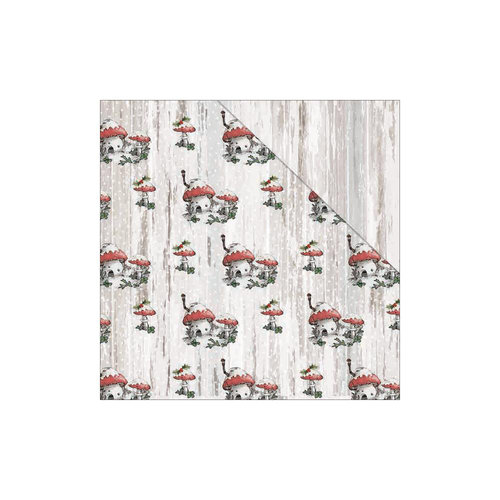 FabScraps - Christmas Snow Collection - 12 x 12 Double Sided Paper - Elves Home