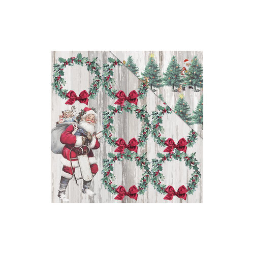 FabScraps - Christmas Snow Collection - 12 x 12 Double Sided Paper - Dear Santa