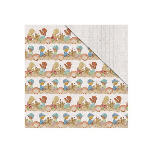 FabScraps - Summer Loving Collection - 12 x 12 Double Sided Paper - Sandcastles
