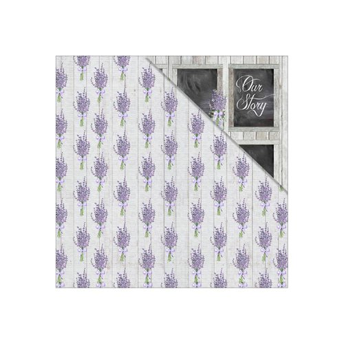 FabScraps - Lavender Breeze Collection - 12 x 12 Double Sided Paper - Whisper