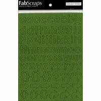 FabScraps - Chipboard Stickers - Alphabet - Green