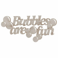 FabScraps - Vintage Baby Collection - Die Cut Words - Bubbles are Fun