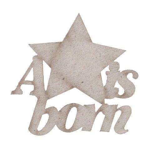 FabScraps - Vintage Baby Collection - Die Cut Words - A Star is Born