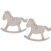 FabScraps - Vintage Baby Collection - Die Cut Embellishments - Rocking Horse