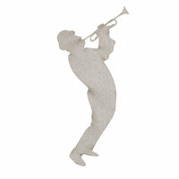 FabScraps - Burlesque Collection - Die Cut Embellishments - Musician Playing Trumpet