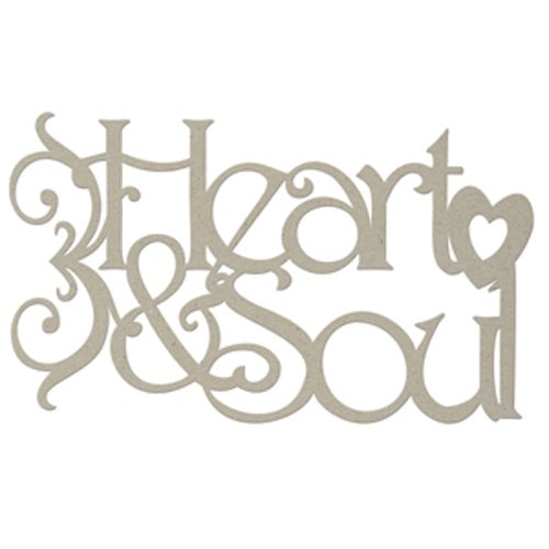 FabScraps - Classic Collection - Die Cut Words - Heart and Soul