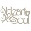 FabScraps - Classic Collection - Die Cut Words - Heart and Soul