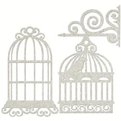 FabScraps - Die Cut Embellishments - Birdcages