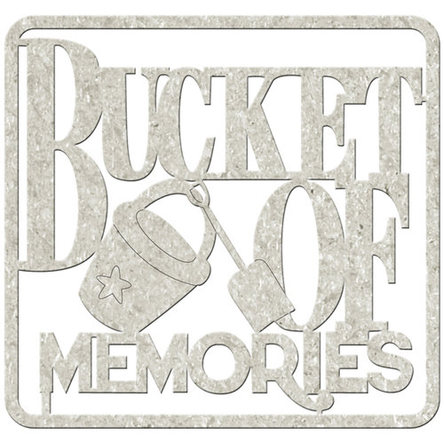 FabScraps - Beach Affair Collection - Die Cut Words - Bucket of Memories