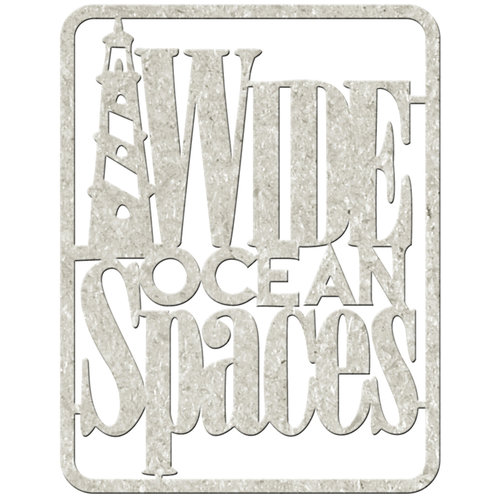 FabScraps - Beach Affair Collection - Die Cut Words - Wide Open Spaces