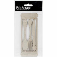 FabScraps - Country Kitchen Collection - Die Cut Embellishments - Knife Fork and Spoon