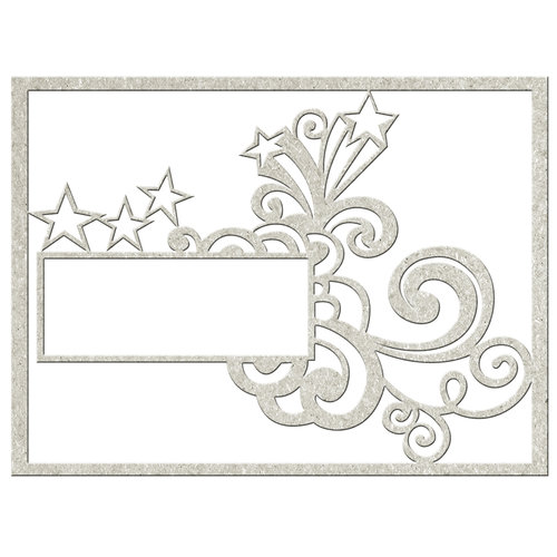 FabScraps - Kaleidoscope Collection - Die Cut Embellishments - Filigree Tag