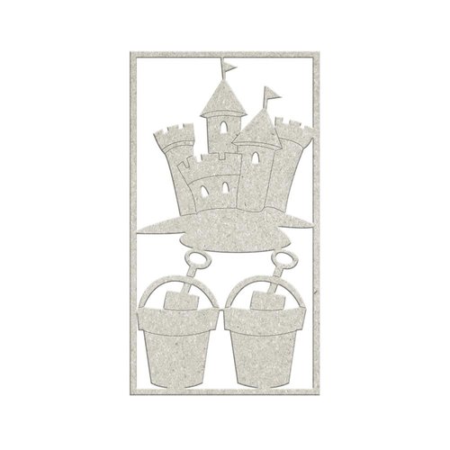 FabScraps - Summer Loving Collection - Die Cut Chipboard - Sandcastle and Buckets