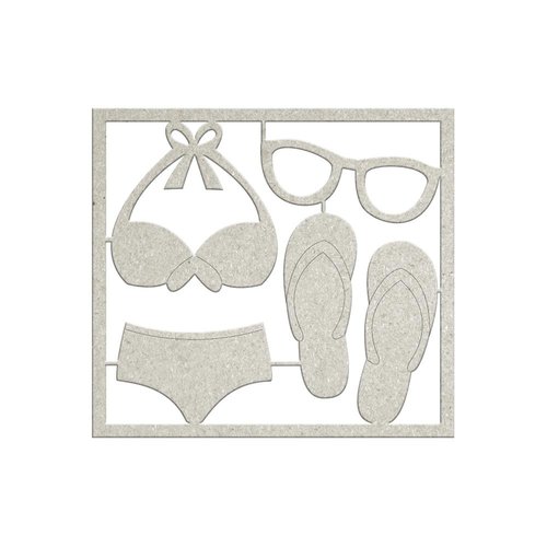 FabScraps - Summer Loving Collection - Die Cut Chipboard - Beachwear