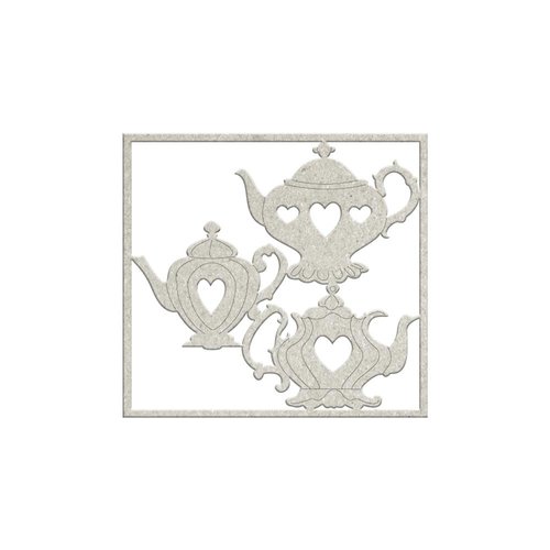 FabScraps - For The Love Of Tea Collection - Die Cut Chipboard - Teapots