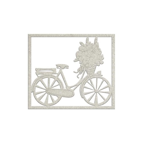 FabScraps - Lavender Breeze Collection - Die Cut Chipboard - Bicycle