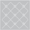 FabScraps - 8 x 8 Plastic Stencil - Diamond Dot