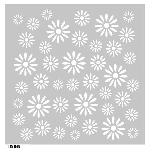 FabScraps - Kaleidoscope Collection - 8 x 8 Plastic Stencil - Daisy
