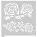 FabScraps - Vintage Elegance Collection - 8 x 8 Plastic Stencil - Roses