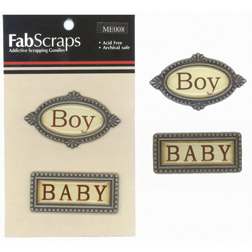 FabScraps - Metal Embellishments - Baby Boy