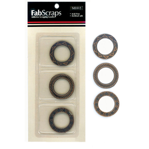 FabScraps - Metal Embellishments - Bronze Circles