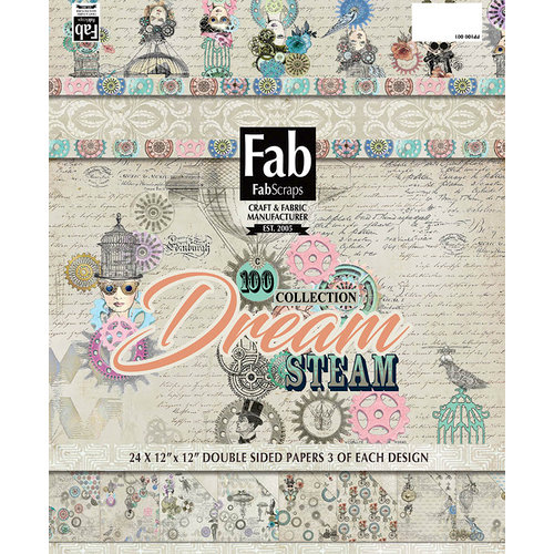 FabScraps - Dream Steam Collection - 12 x 12 Paper Pad