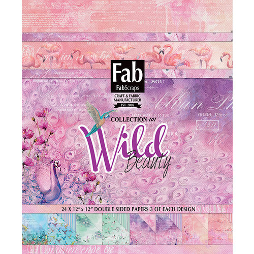 FabScraps - Wild Beauty Collection - 12 x 12 Paper Pad