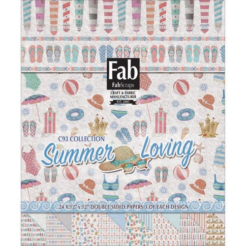 FabScraps - Summer Loving Collection - 12 x 12 Paper Pad
