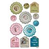 FabScraps - Little Peeps Collection - Stickers - Flowers, Rounds and Tags