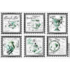 FabScraps - Floral Delight Collection - Vinyl Stickers - Aqua Stamps