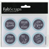 FabScraps - Tranquility Collection - Stickers - Circular Words