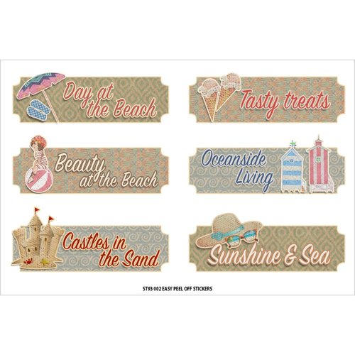 FabScraps - Summer Loving Collection - Stickers - Beach Words
