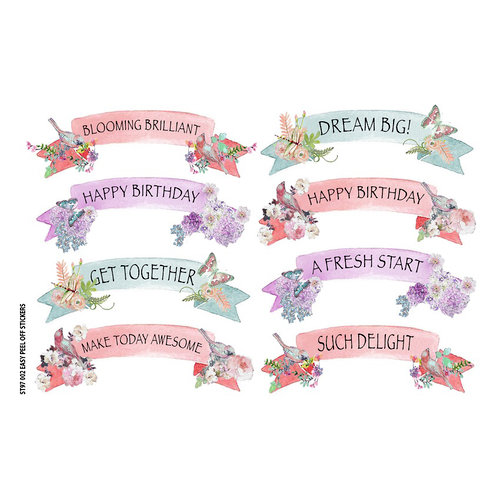 FabScraps - Charms of Spring Collection - Stickers - Sayings