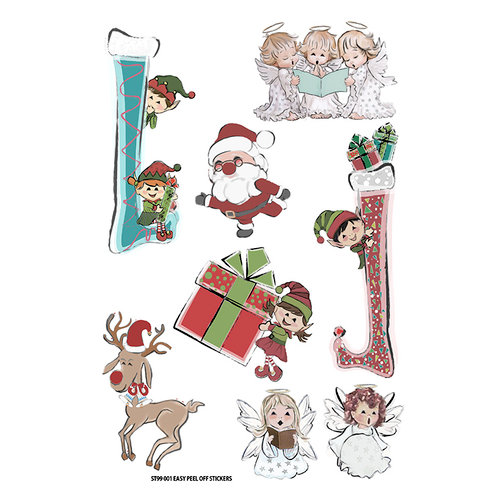FabScraps - Joy To The World Collection - Christmas - Stickers - Little Helpers