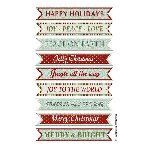 FabScraps - Joy To The World Collection - Christmas - Stickers - Happy Holidays