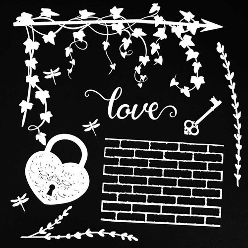 49 and Market - 6 x 6 Archival Chipboard - Love - White