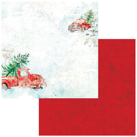 49 and Market - ARToptions Holiday Wishes Collection - 12 x 12 Double Sided Paper - Picking the Tree