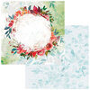 49 and Market - ARToptions Holiday Wishes Collection - 12 x 12 Double Sided Paper - Wreath of Hope