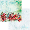 49 and Market - ARToptions Holiday Wishes Collection - 12 x 12 Double Sided Paper - Poinsettia Dreams