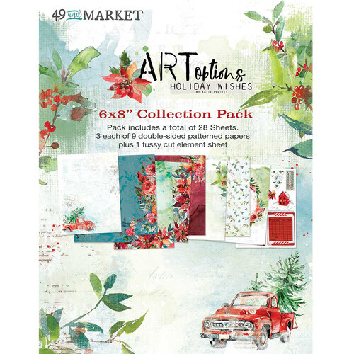 49 and Market - ARToptions Holiday Wishes Collection - 6 x 8 Collection Pack