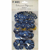 49 and Market - Flower Embellishments - Botanical Potpourri - Navy