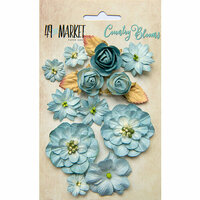 49 and Market - Flower Embellishments - Country Blooms - Sky