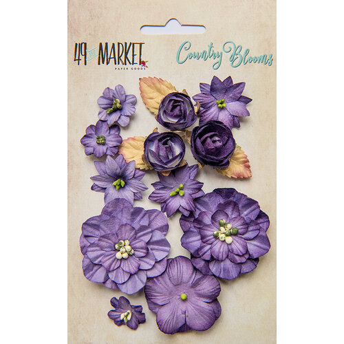 49 and Market - Flower Embellishments - Country Blooms - Violet