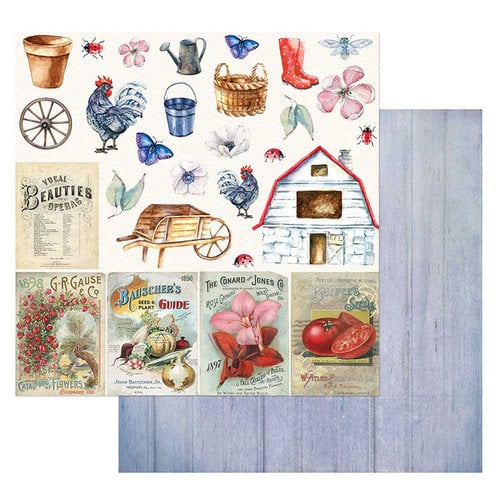 49 and Market - Cottage Life Collection - 12 x 12 Double Sided Paper - Cottage