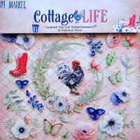 49 and Market - Cottage Life Collection - Layered Embellishments Stickers