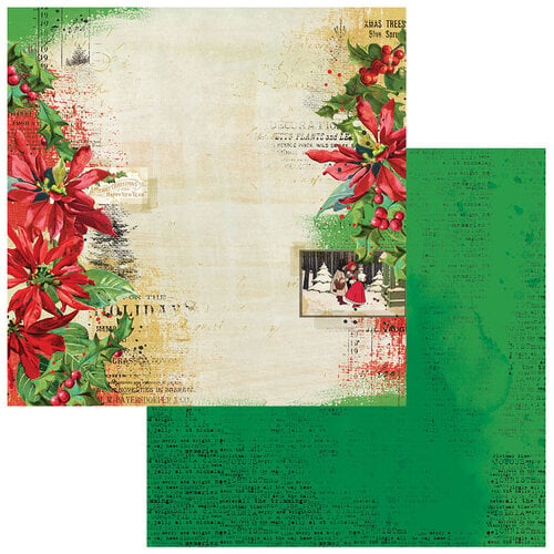 49 and Market - Christmas Spectacular Collection - 12 x 12 Double Sided Paper - Spruce