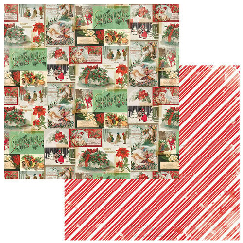 49 and Market - Christmas Spectacular Collection - 12 x 12 Double Sided Paper - Vignettes