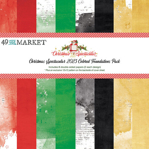 49 and Market - Christmas Spectacular Collection - 12 x 12 Collection Pack - Colored Foundations